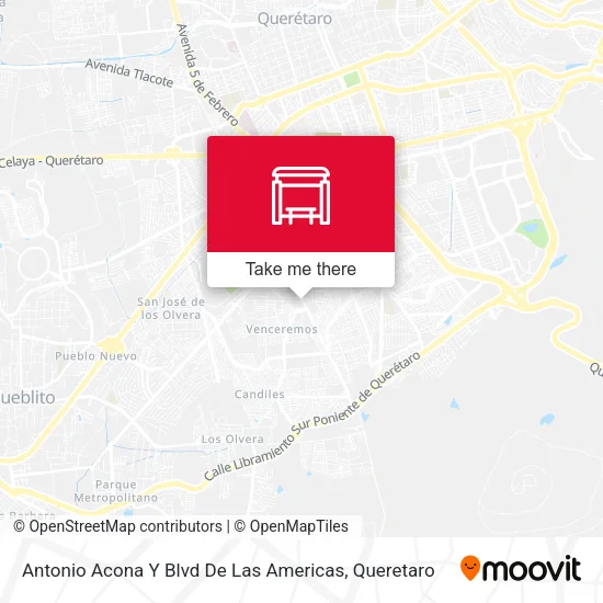 Mapa de Antonio Acona Y Blvd De Las Americas