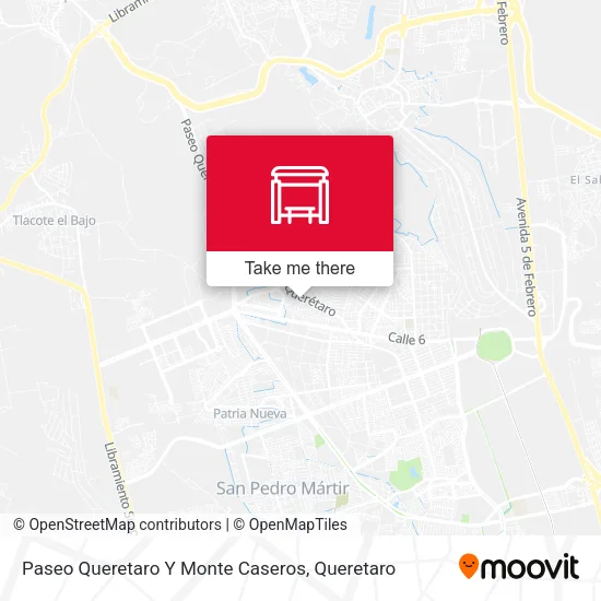 Mapa de Paseo Queretaro Y Monte Caseros