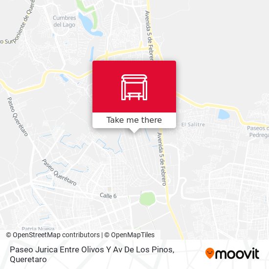 Mapa de Paseo Jurica Entre Olivos Y Av De Los Pinos