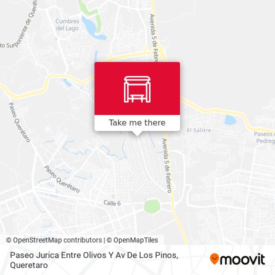 Mapa de Paseo Jurica Entre Olivos Y Av De Los Pinos