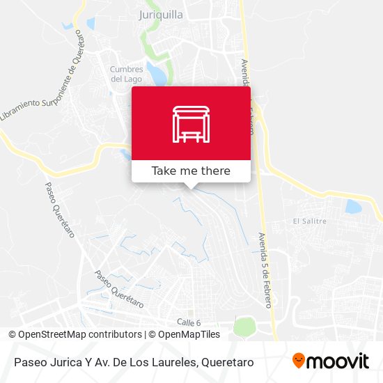 Mapa de Paseo Jurica Y Av. De Los Laureles