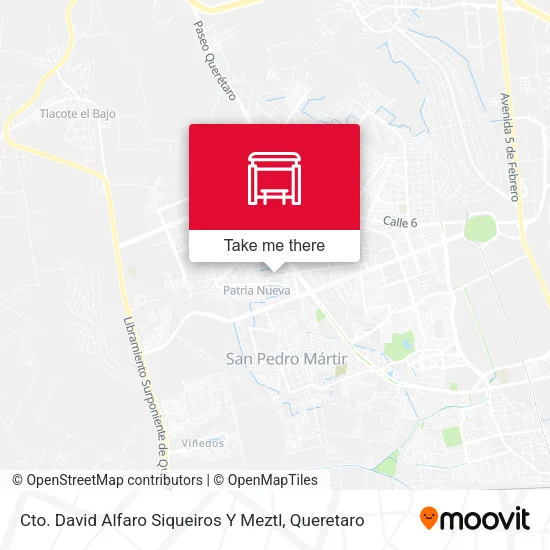 Mapa de Cto. David Alfaro Siqueiros Y Meztl
