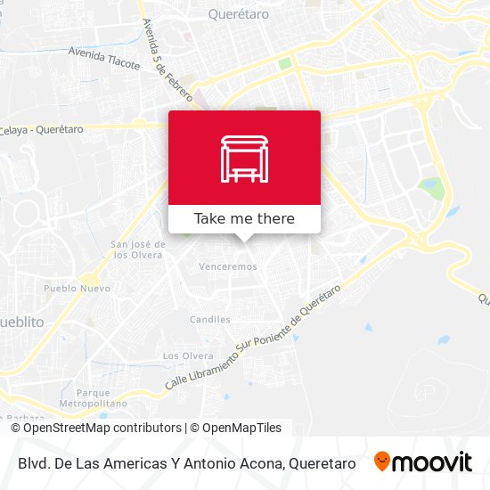 Mapa de Blvd. De Las Americas Y Antonio Acona