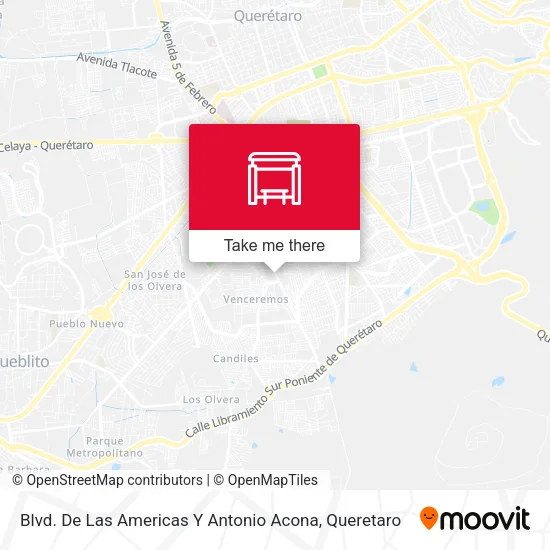 Mapa de Blvd. De Las Americas Y Antonio Acona