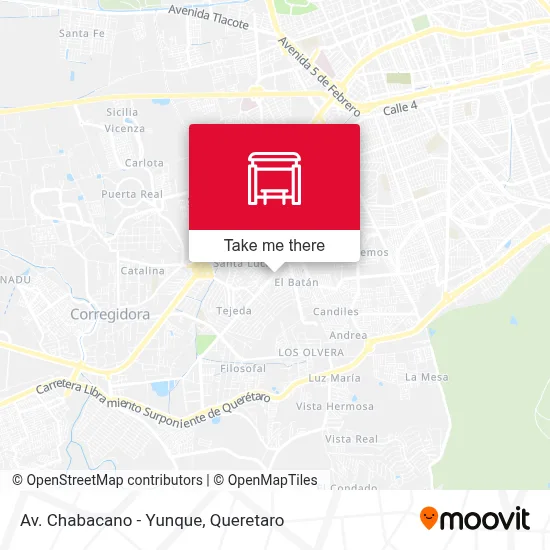 Av. Chabacano - Yunque map