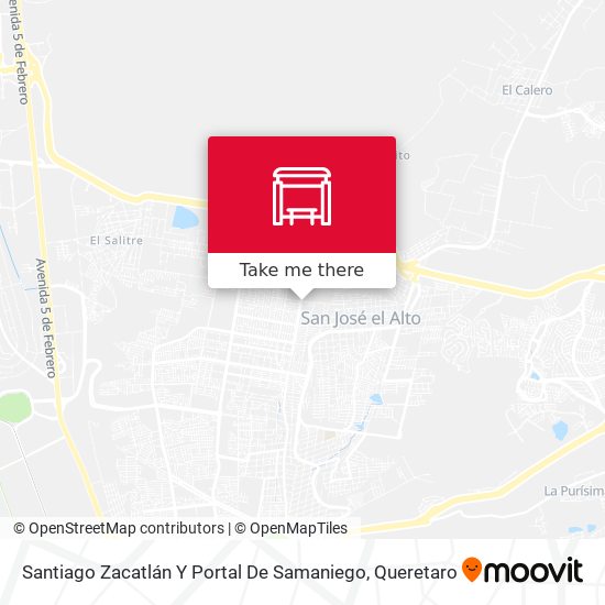 Mapa de Santiago Zacatlán Y Portal De Samaniego