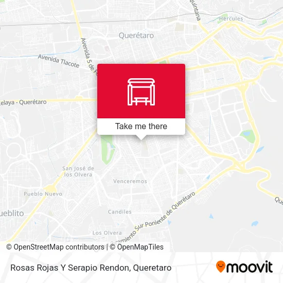 Mapa de Rosas Rojas Y Serapio Rendon