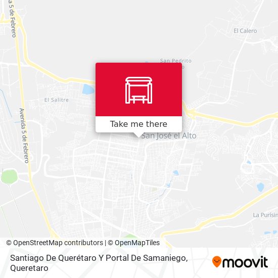 Mapa de Santiago De Querétaro Y Portal De Samaniego
