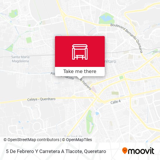 Mapa de 5 De Febrero Y Carretera A Tlacote
