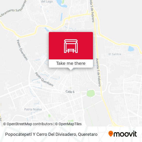 Popocátepetl Y Cerro Del Divisadero map