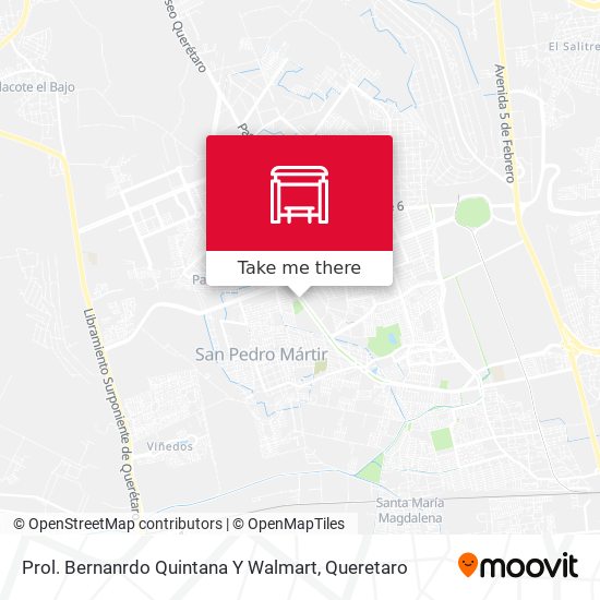 Prol. Bernanrdo Quintana Y Walmart map