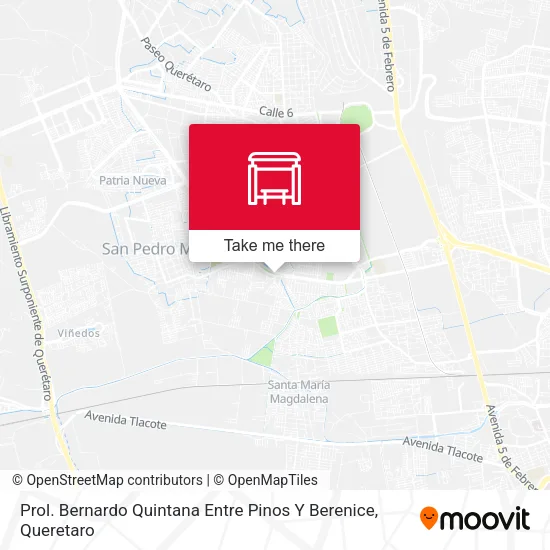 Mapa de Prol. Bernardo Quintana Entre Pinos Y Berenice