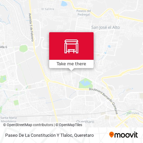 Paseo De La Constitución Y Tlaloc map