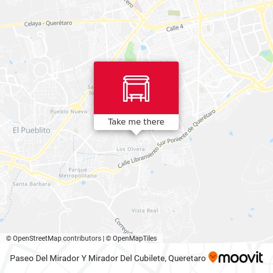 Mapa de Paseo Del Mirador Y Mirador Del Cubilete