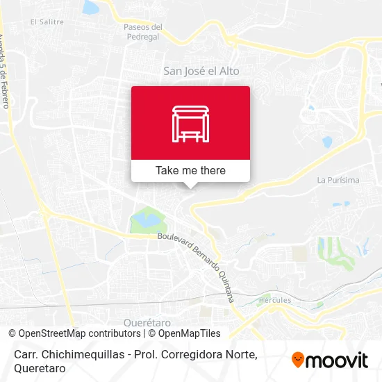 Carr. Chichimequillas - Prol. Corregidora Norte map