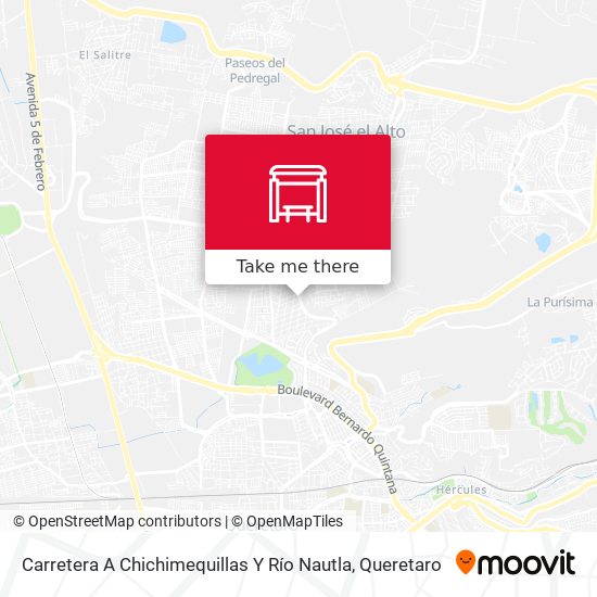 Mapa de Carretera A Chichimequillas Y Río Nautla