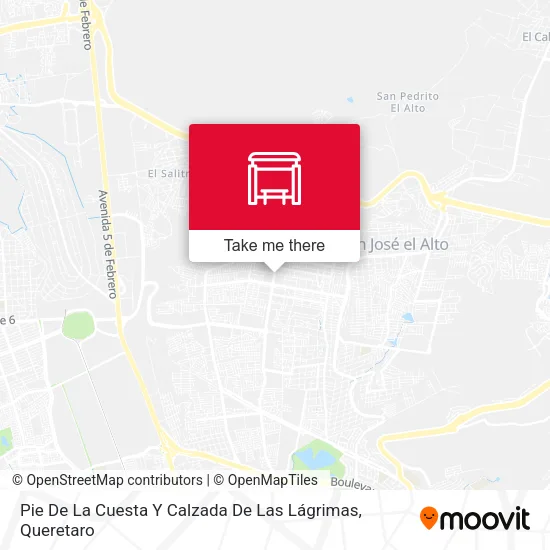 Mapa de Pie De La Cuesta Y Calzada De Las Lágrimas