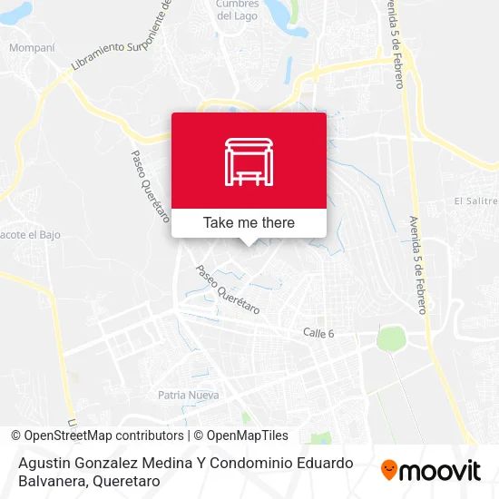 Mapa de Agustin Gonzalez Medina Y Condominio Eduardo Balvanera