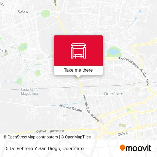 Mapa de 5 De Febrero Y San Diego