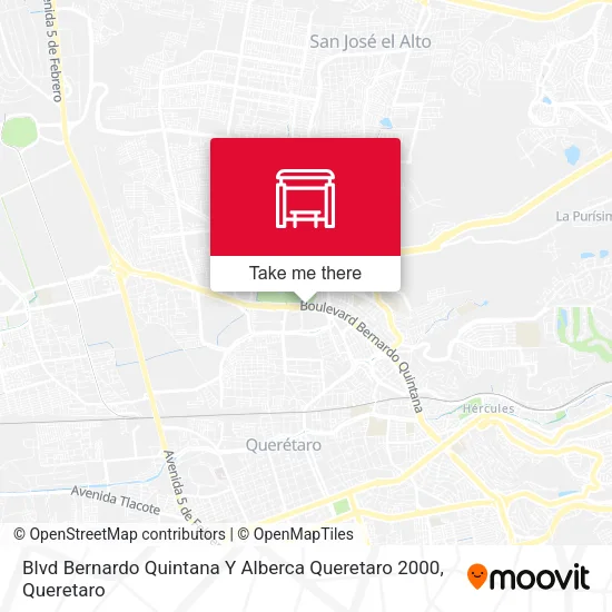 Mapa de Blvd Bernardo Quintana Y Alberca Queretaro 2000
