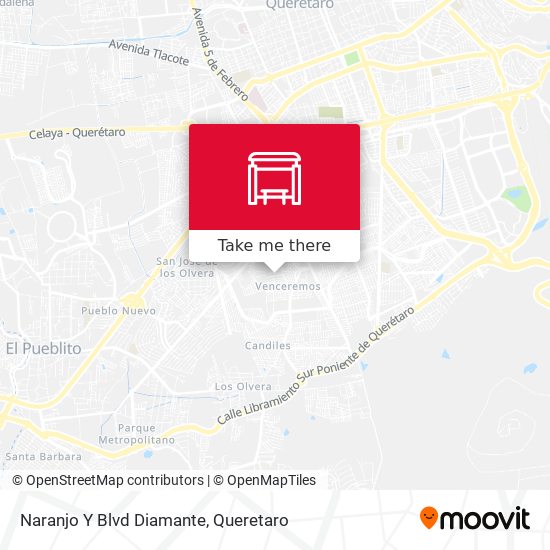 Mapa de Naranjo Y Blvd Diamante