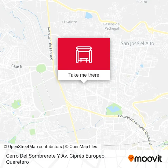 Mapa de Cerro Del Sombrerete Y Av. Ciprés Europeo