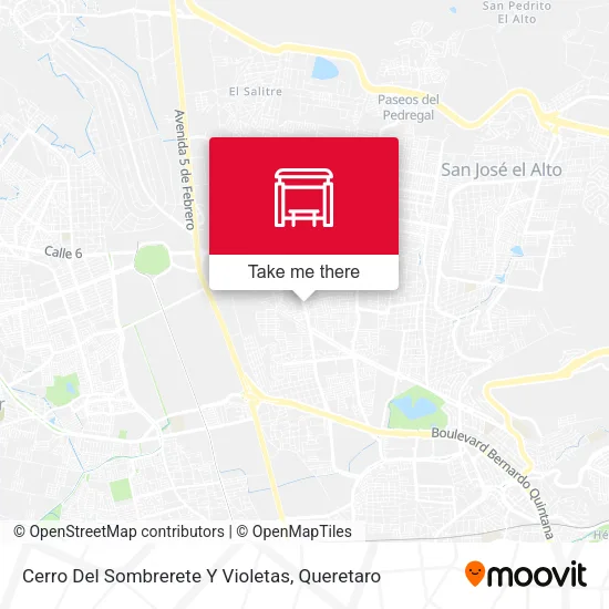 Mapa de Cerro Del Sombrerete Y Violetas