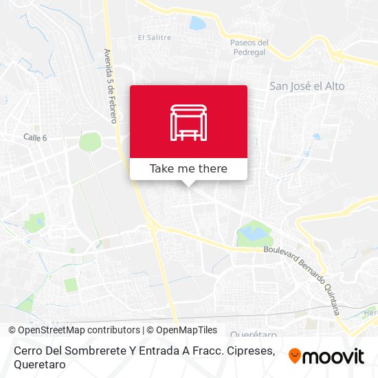 Mapa de Cerro Del Sombrerete Y Entrada A Fracc. Cipreses
