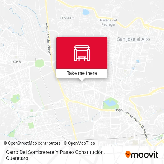 Mapa de Cerro Del Sombrerete Y Paseo Constitución