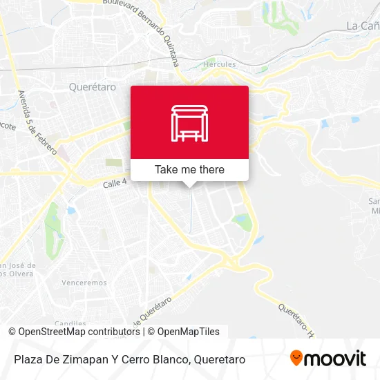 Mapa de Plaza De Zimapan Y Cerro Blanco