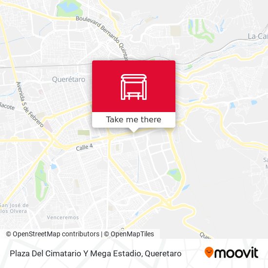 Mapa de Plaza Del Cimatario Y Mega Estadio