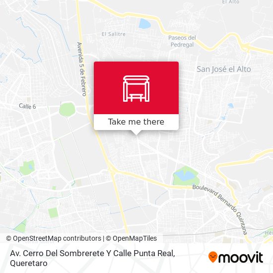 Mapa de Av. Cerro Del Sombrerete Y Calle Punta Real