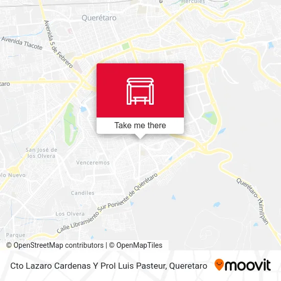 Mapa de Cto Lazaro Cardenas Y Prol Luis Pasteur