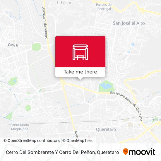 Cerro Del Sombrerete Y Cerro Del Peñón map