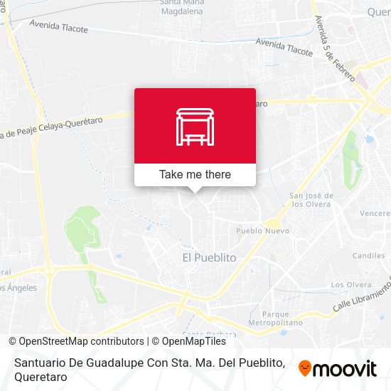 Santuario De Guadalupe Con Sta. Ma. Del Pueblito map