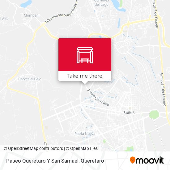 Paseo Queretaro Y San Samael map