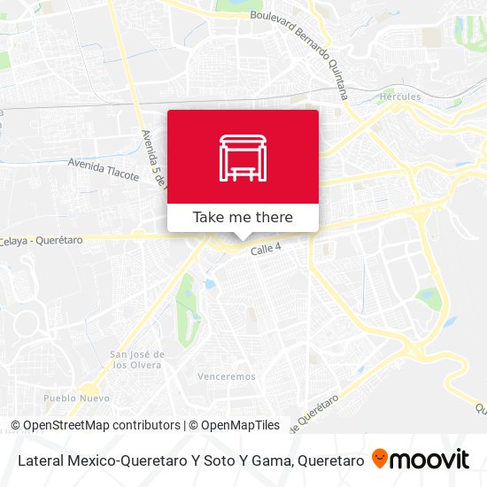 Mapa de Lateral Mexico-Queretaro Y Soto Y Gama