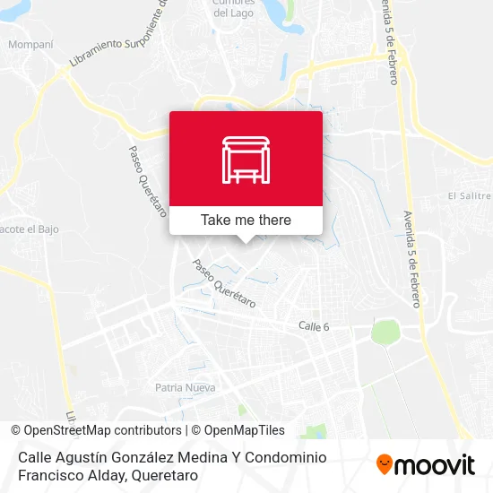 Calle Agustín González Medina Y Condominio Francisco Alday map