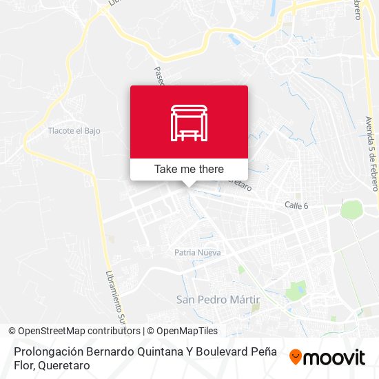 Mapa de Prolongación Bernardo Quintana Y Boulevard Peña Flor