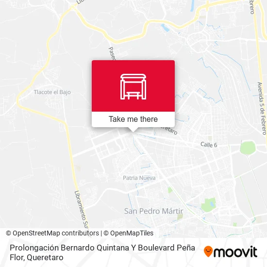 Mapa de Prolongación Bernardo Quintana Y Boulevard Peña Flor