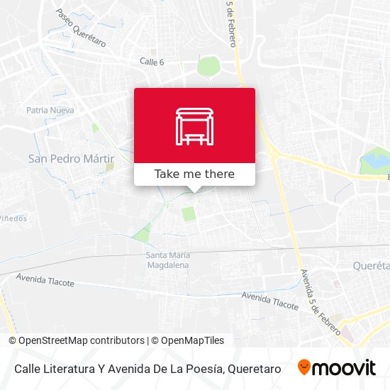 Mapa de Calle Literatura Y Avenida De La Poesía