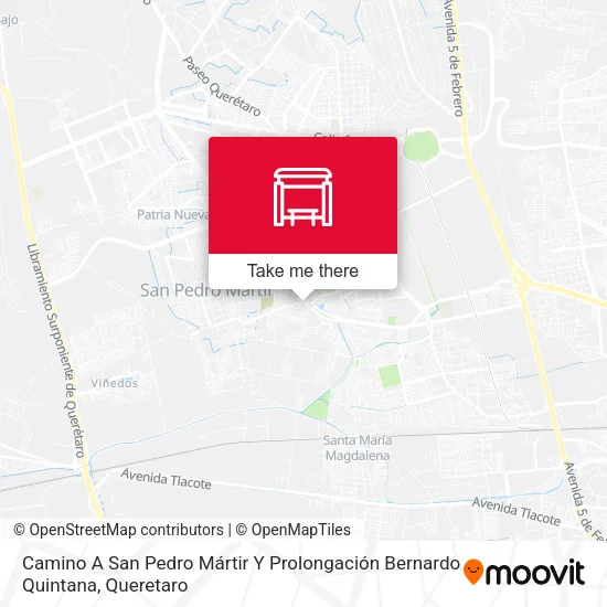 Mapa de Camino A San Pedro Mártir Y Prolongación Bernardo Quintana