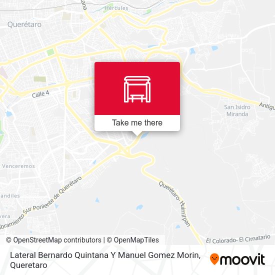 Mapa de Lateral Bernardo Quintana Y Manuel Gomez Morin