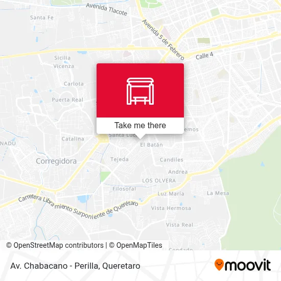 Av. Chabacano - Perilla map