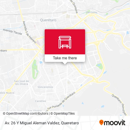 Av. 26 Y Miguel Aleman Valdez map