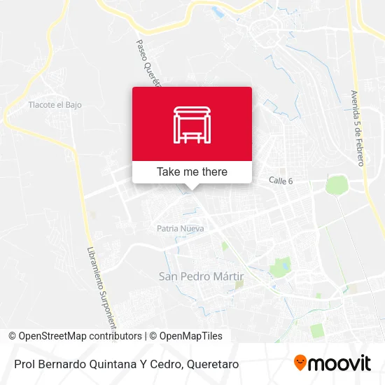 Mapa de Prol Bernardo Quintana Y Cedro