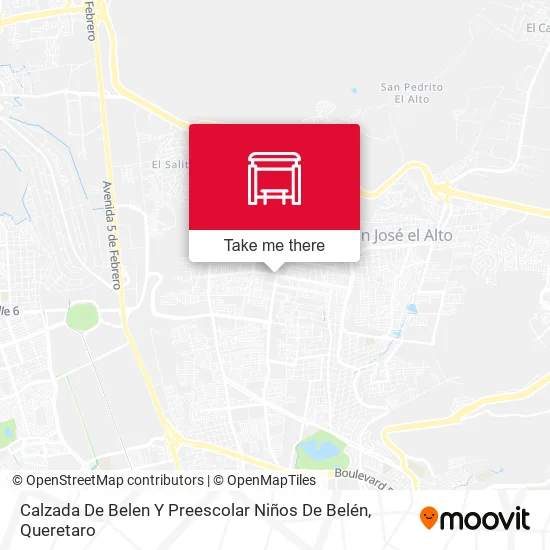 Mapa de Calzada De Belen Y Preescolar Niños De Belén