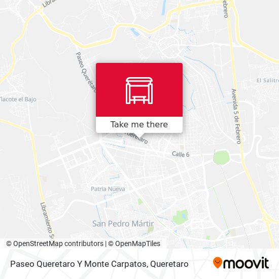 Mapa de Paseo Queretaro Y Monte Carpatos
