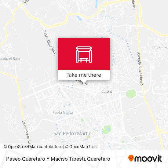 Mapa de Paseo Queretaro Y Maciso Tibesti