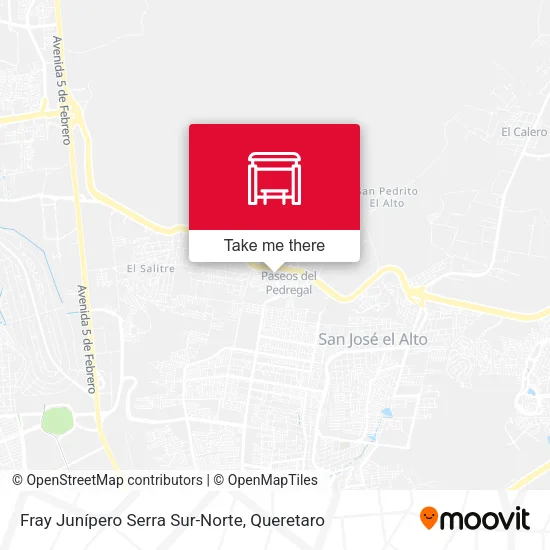 Mapa de Fray Junípero Serra Sur-Norte